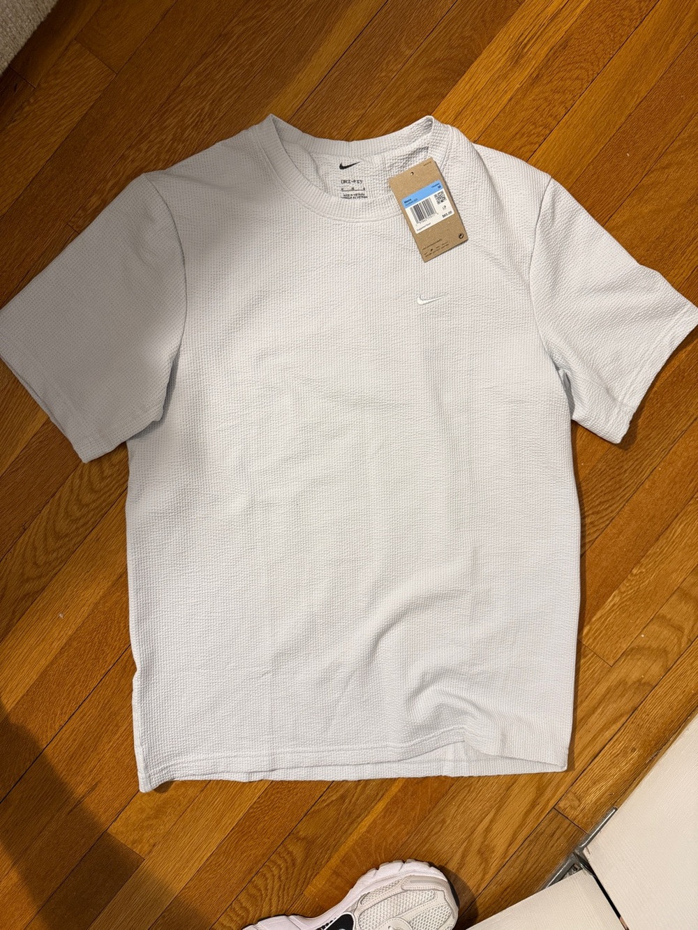 Nike Light Gray Seersucker Short Sleeve Crew Tee